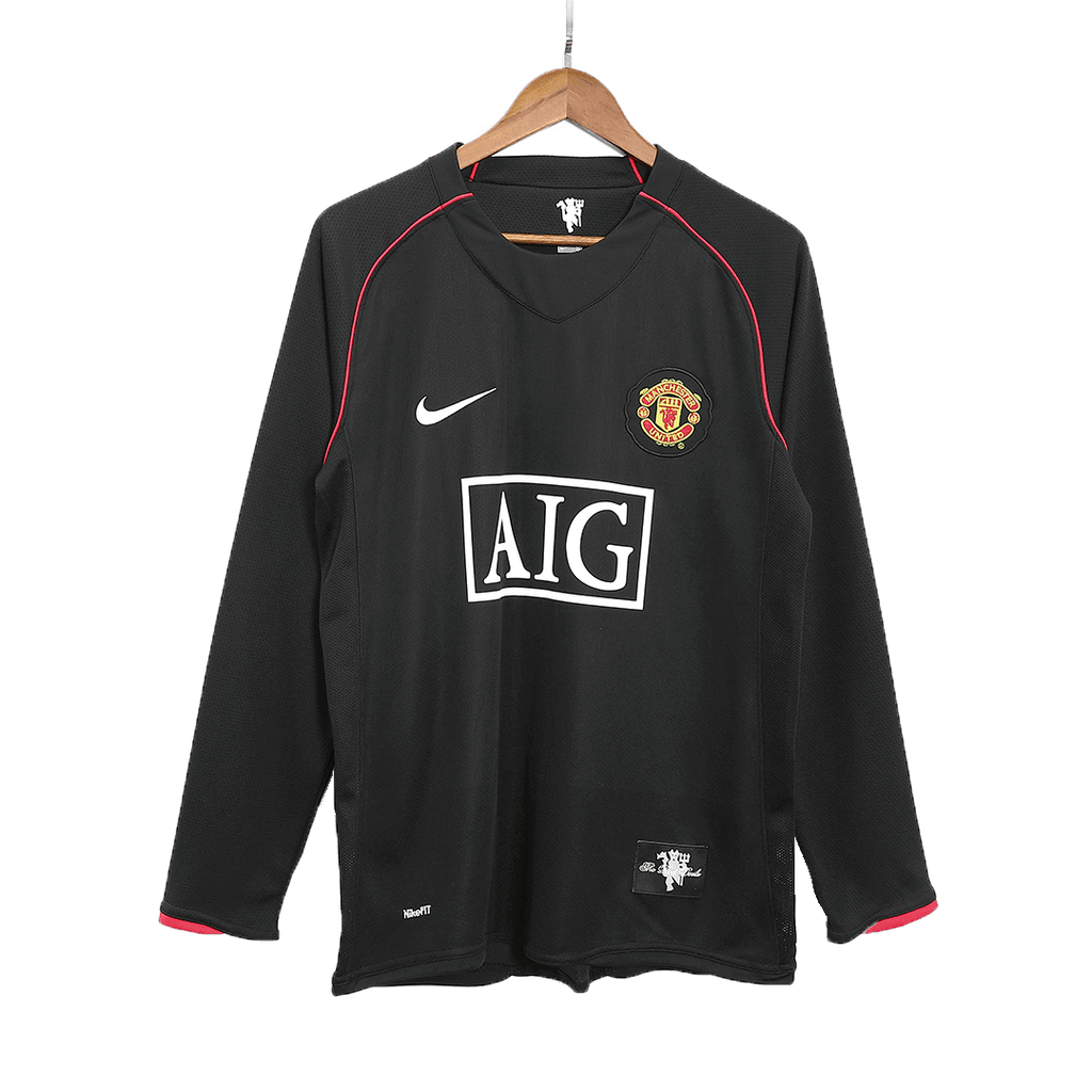 Camiseta de fútbol retro RONALDO #7 2007/08 Manchester United de visitante de manga larga