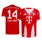 Soccer Kits Authentic LUIS DÍAZ #14 Bayern Munich Home Soccer Jersey 2025/26 Red