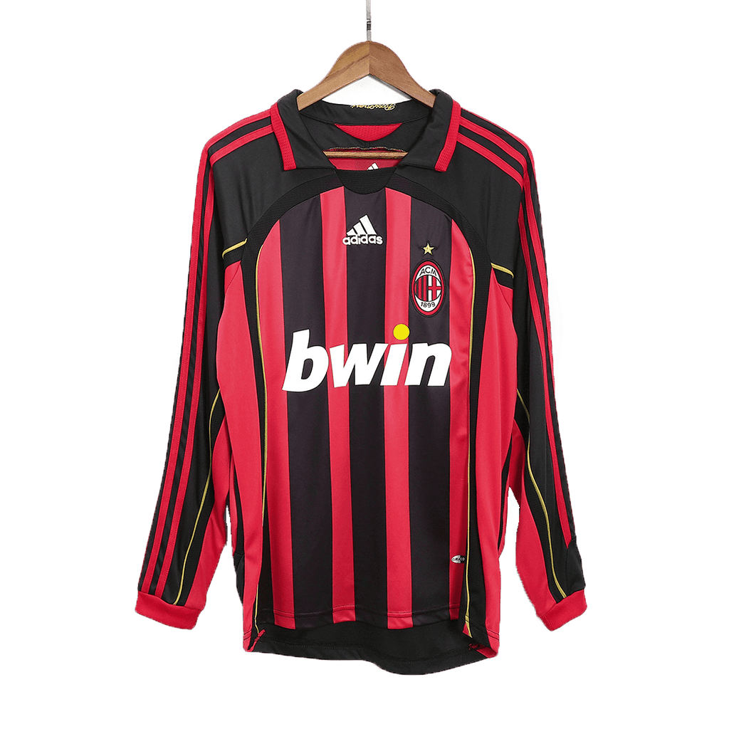 Camiseta de fútbol retro de manga larga del AC Milan 2006/07