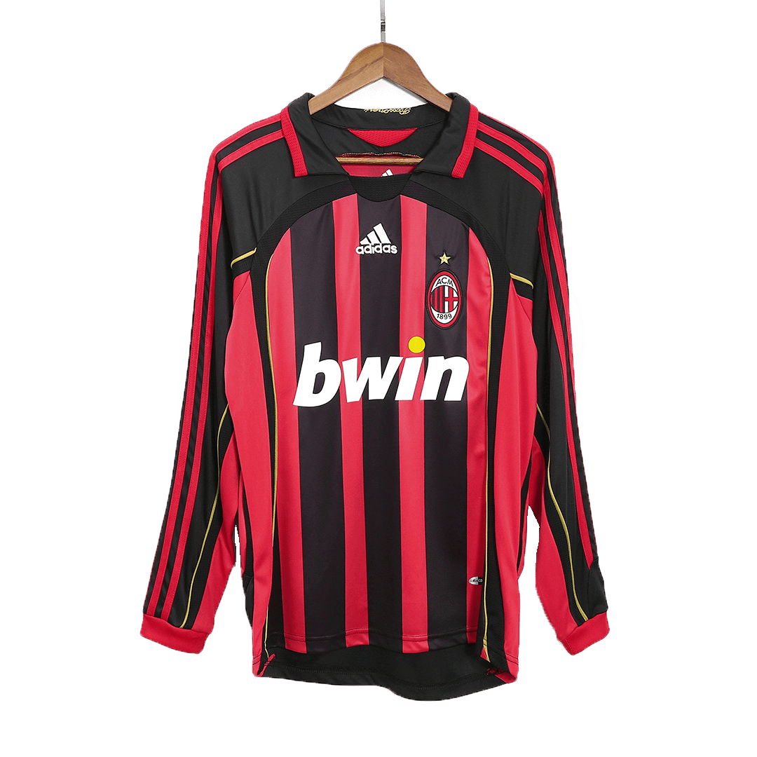Camiseta de fútbol retro de manga larga del AC Milan 2006/07