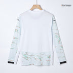 Camiseta de fútbol Ronaldo #7 Portugal de visitante, manga larga, 2025, blanca