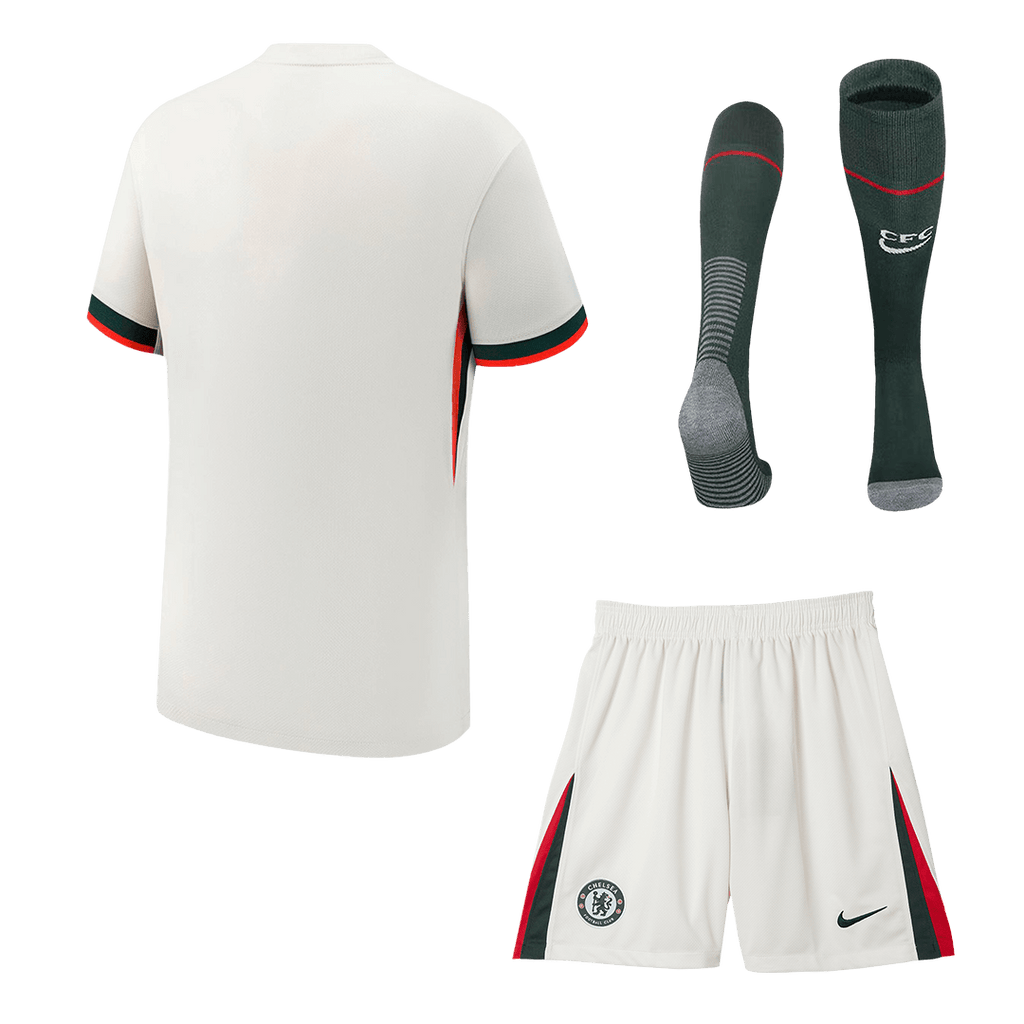 Soccer Kits Chelsea Away Soccer Jersey Kit(Jersey+Shorts+Socks) 2025/26 White