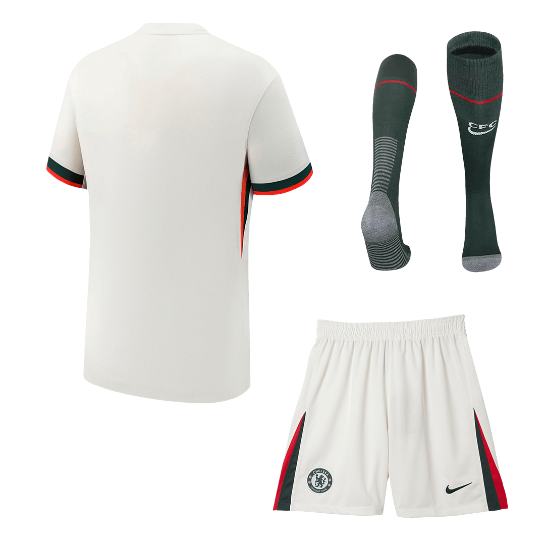 Soccer Kits Chelsea Away Soccer Jersey Kit(Jersey+Shorts+Socks) 2025/26 White
