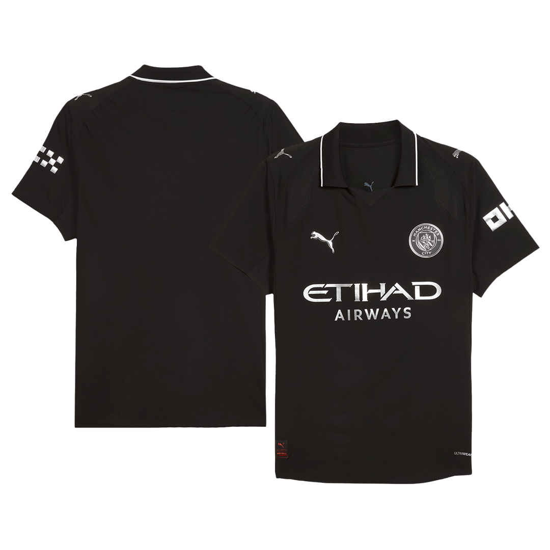 Soccer Kits Authentic Manchester City Away Soccer Jersey 2025/26 Black