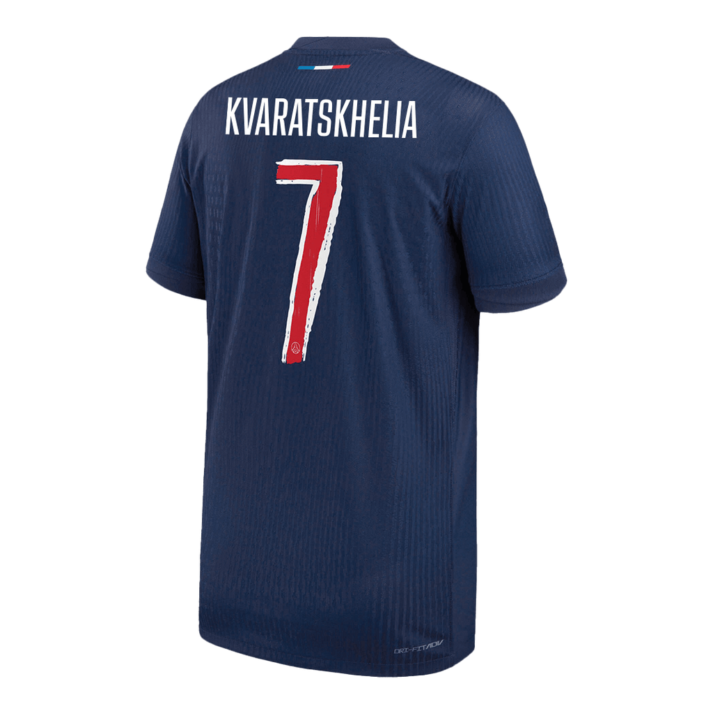 Soccer Kits Authentic KVARATSKHELIA #7 PSG Home Soccer Jersey 2024/25 Navy - UCL