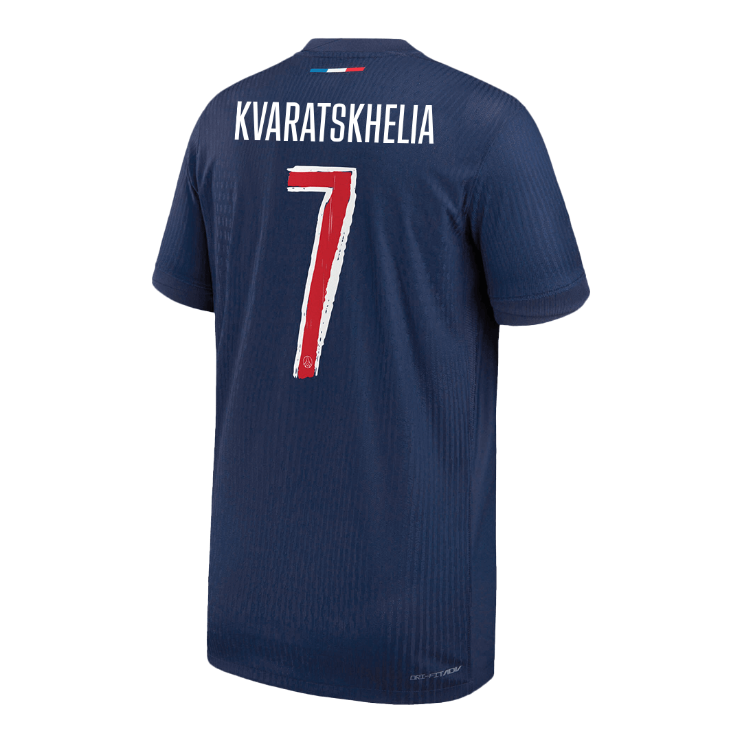 Soccer Kits Authentic KVARATSKHELIA #7 PSG Home Soccer Jersey 2024/25 Navy - UCL