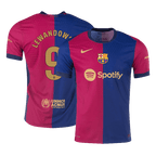 Soccer Kits Authentic LEWANDOWSKI #9 Barcelona Home Football Shirt 2024/25- - old sponsor