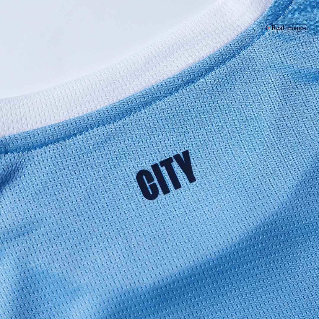 Kit de fútbol para niños: camiseta local del Manchester City (camiseta, pantalones cortos y calcetines) 2025/26, azul