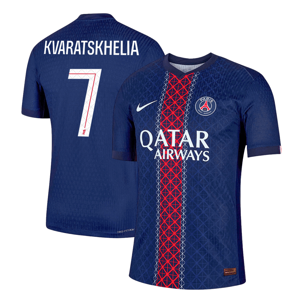 Soccer Kits Authentic KVARATSKHELIA #7 PSG Home Soccer Jersey 2025/26 Navy