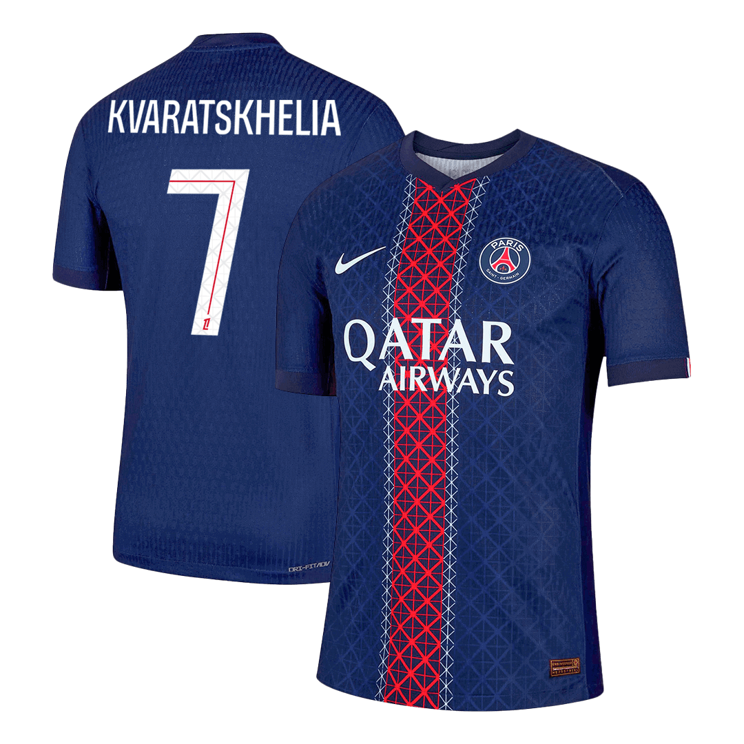 Soccer Kits Authentic KVARATSKHELIA #7 PSG Home Soccer Jersey 2025/26 Navy