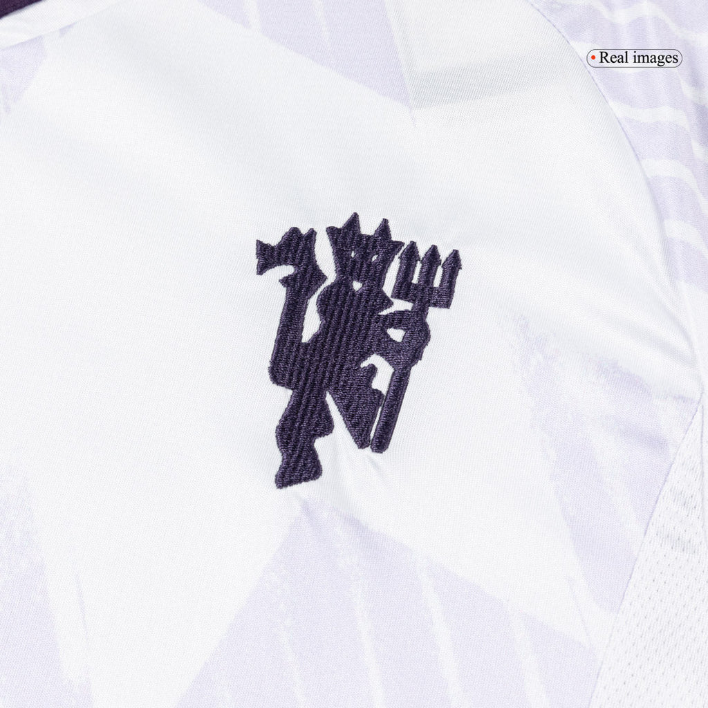 Maillot de football Manchester United extérieur à manches longues 2025/26 blanc