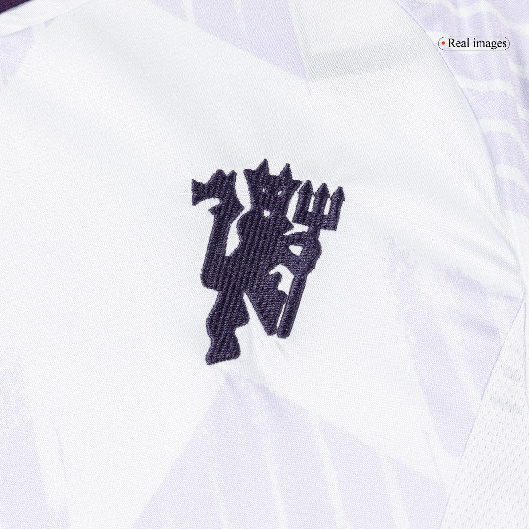 Maillot de football Manchester United extérieur à manches longues 2025/26 blanc