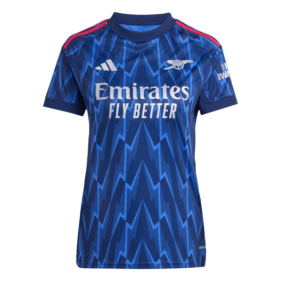 Camiseta de fútbol visitante del Arsenal para mujer 2025/26 azul