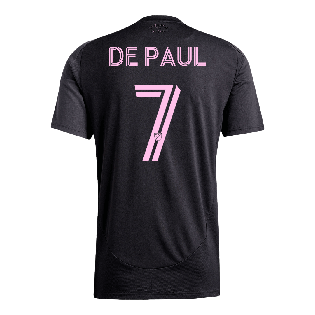 Maillot de football extérieur DE PAUL #7 Inter Miami 2025 Noir et gris
