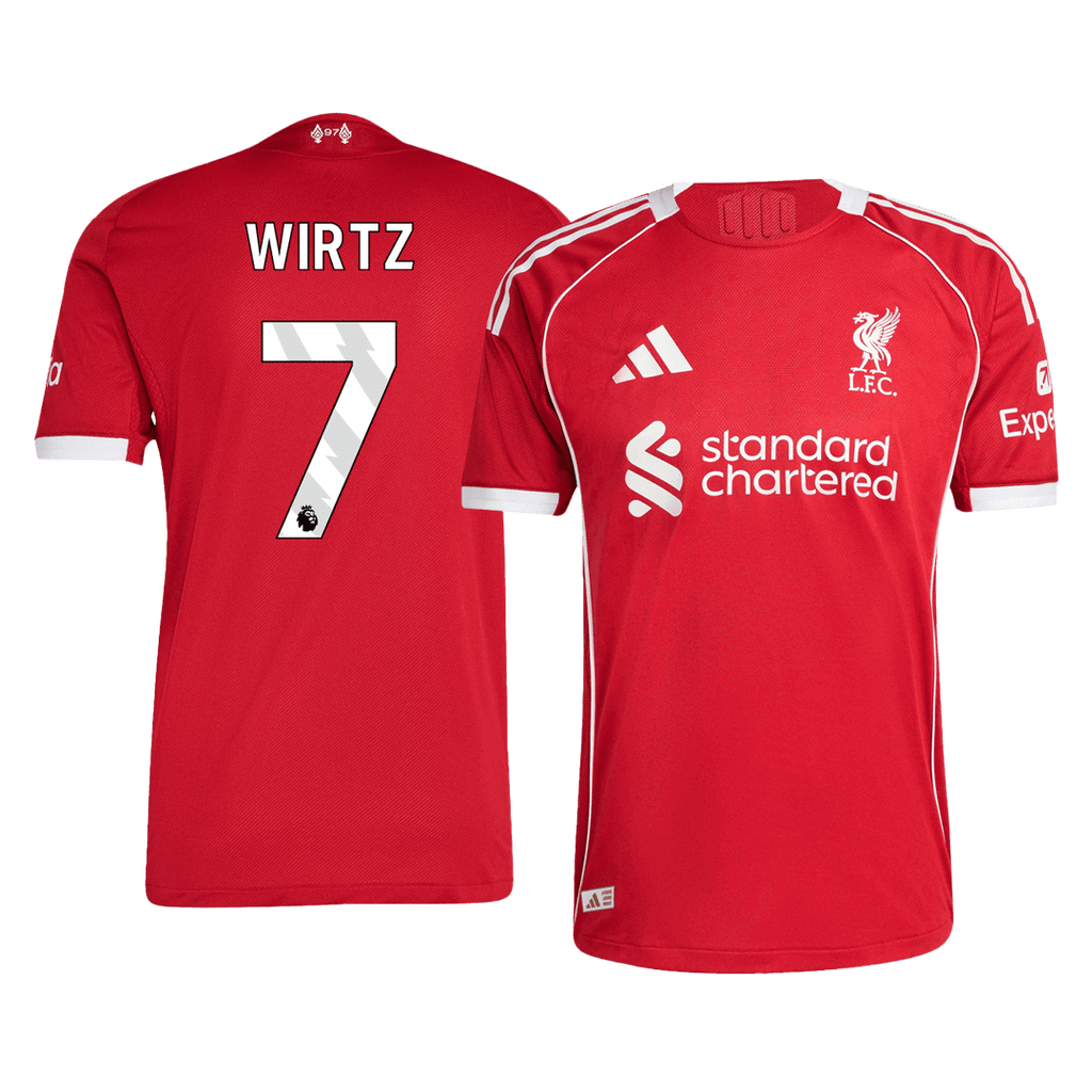 Soccer Kits Authentic WIRTZ #7 Liverpool Home Soccer Jersey 2025/26 Red