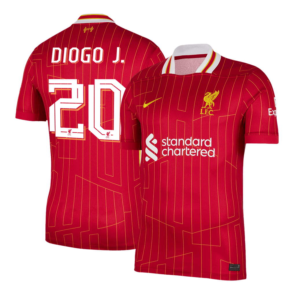 Maillot de football Domicile Liverpool DIOGO J. #20 2024/25 Rouge - UCL