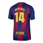 Soccer Kits Authentic RASHFORD #14 Barcelona Home Soccer Jersey 2025/26 Red&Blue - UCL