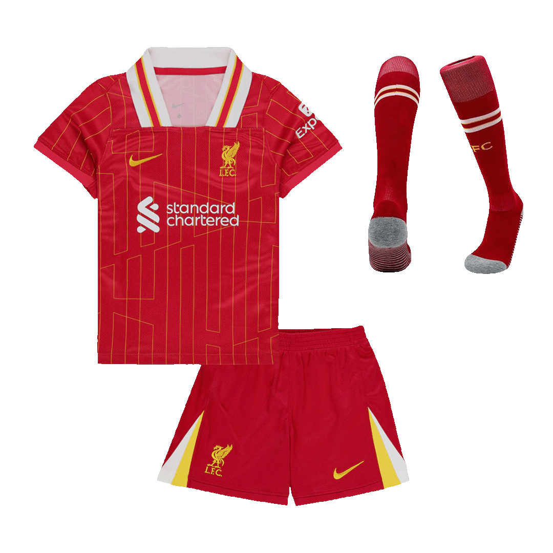 Maillots de football Liverpool Domicile Enfant Pas Cher 2024/25 (Maillot + Short + Chaussettes)