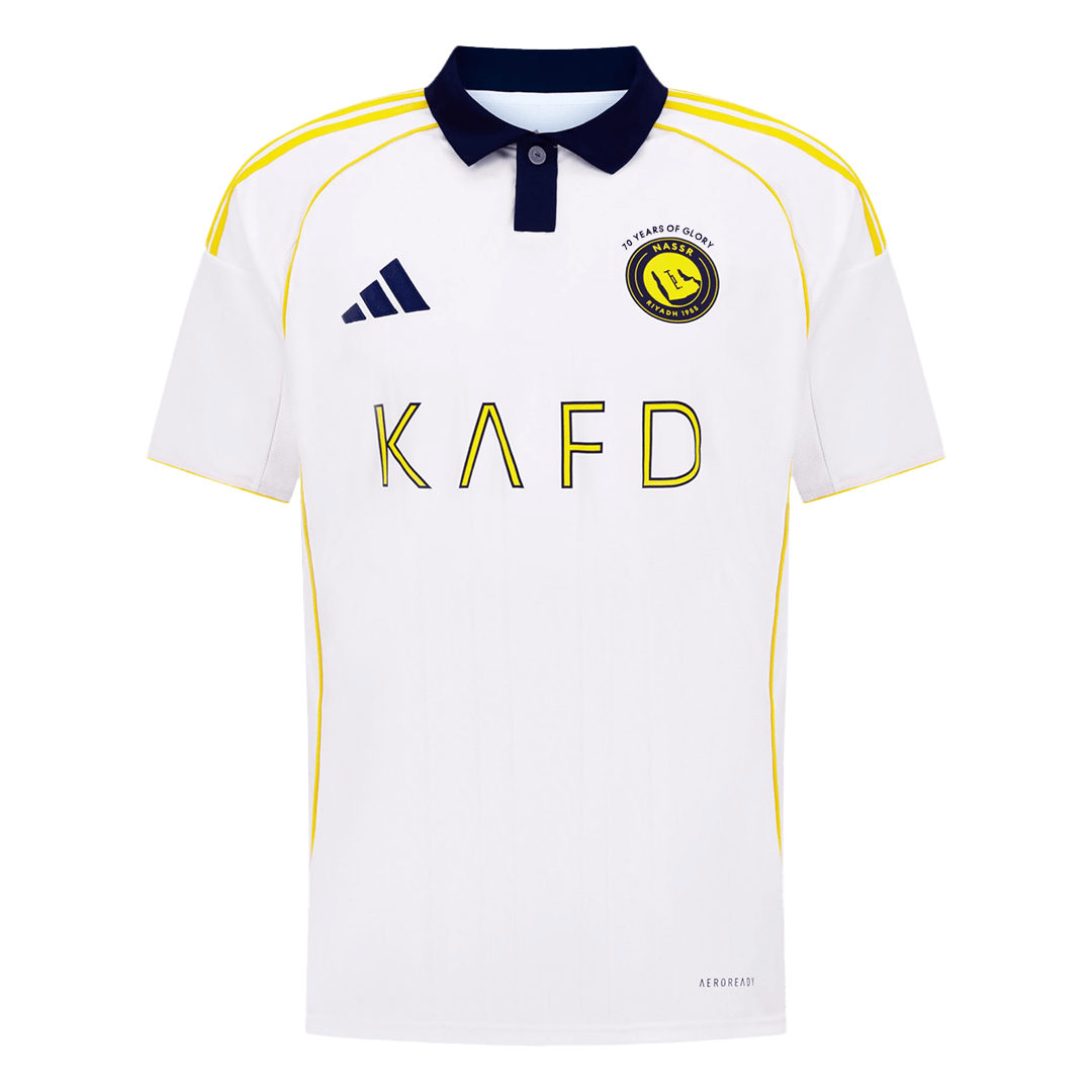 Camiseta de fútbol RONALDO #7 Al Nassr, tercera equipación de visitante, 2025/26, blanca