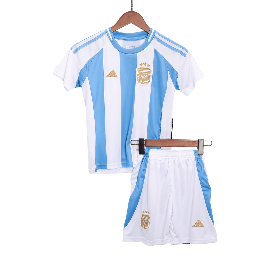 Maillot de football domicile Argentine pour enfant (maillot + short) Copa America 2024