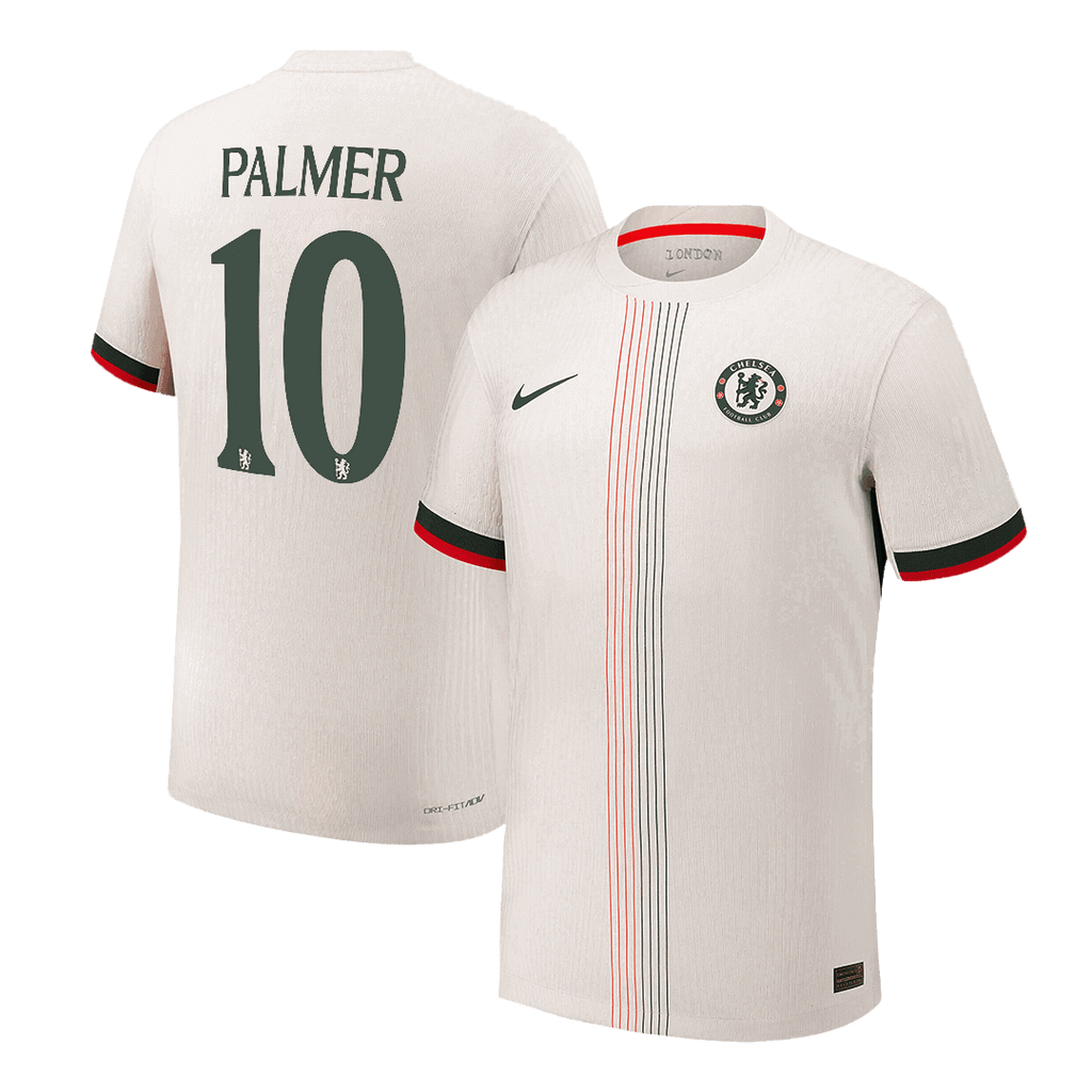 Soccer Kits Authentic PALMER #10 Chelsea Away Soccer Jersey 2025/26 White - UCL