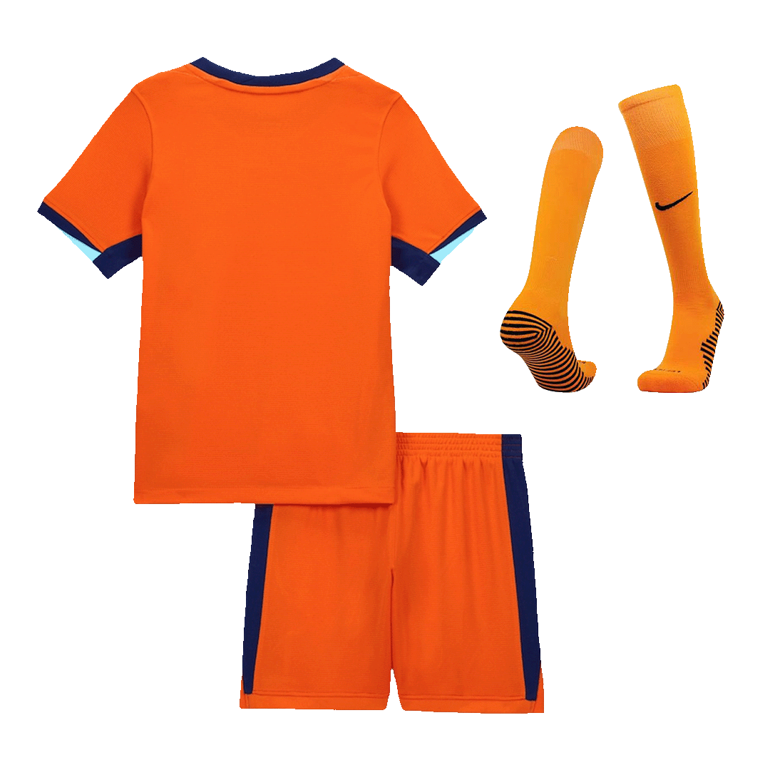 Kits de fútbol para niños: camiseta local de Holanda (camiseta, pantalones cortos y calcetines) para la Eurocopa 2024