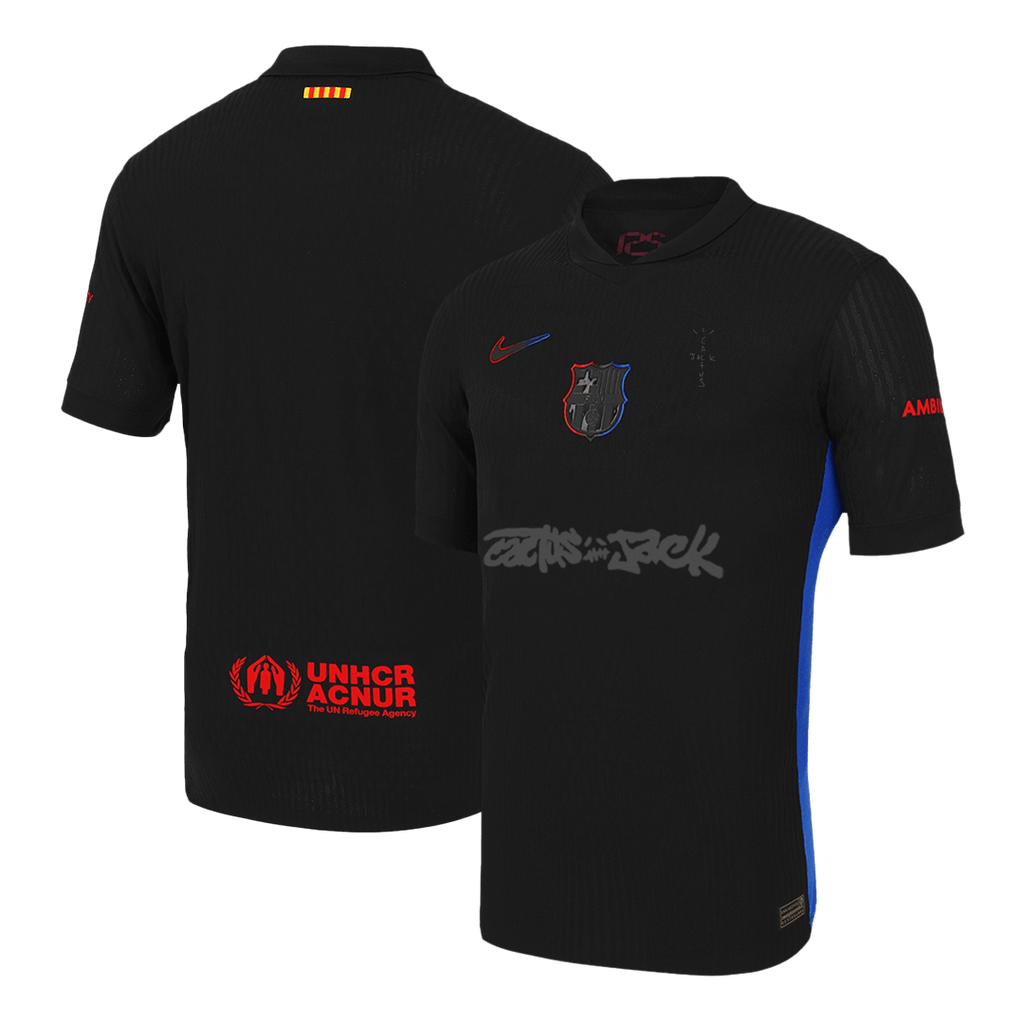 Soccer Kits Authentic Barcelona X Travis Scott Away Soccer Jersey 2024/25 Black