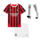 Kit de fútbol para niños: Camiseta de local del AC Milan (camiseta, pantalones cortos y calcetines) 2024/25
