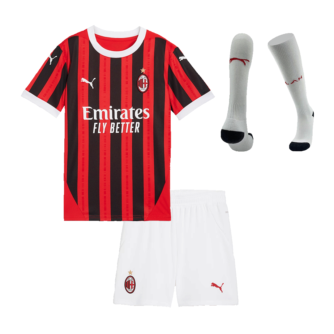 Maillot de football domicile AC Milan pour enfant (maillot, short, chaussettes) 2024/25