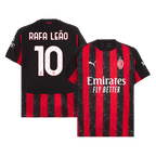 Maillot de football RAFA LEÃO #10 AC Milan Domicile 2025/26 Rouge et Noir