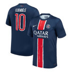 Maillots de foot O.DEMBÉLÉ #10 PSG Domicile Maillot de Foot 2024/25 Marine - UCL