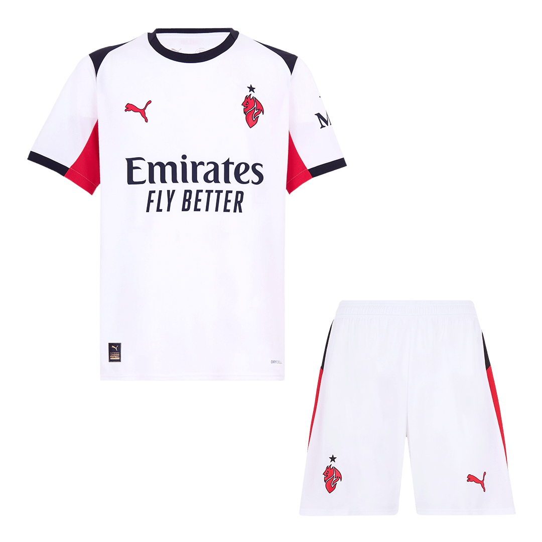 Soccer Kits AC Milan Away Soccer Jersey Kit(Jersey+Shorts) 2025/26 White