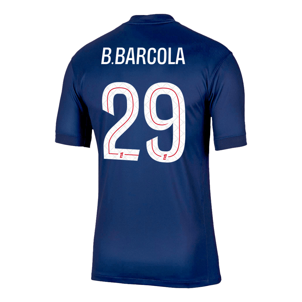 Soccer Kits B.BARCOLA #29 PSG Home Soccer Jersey 2025/26 Navy