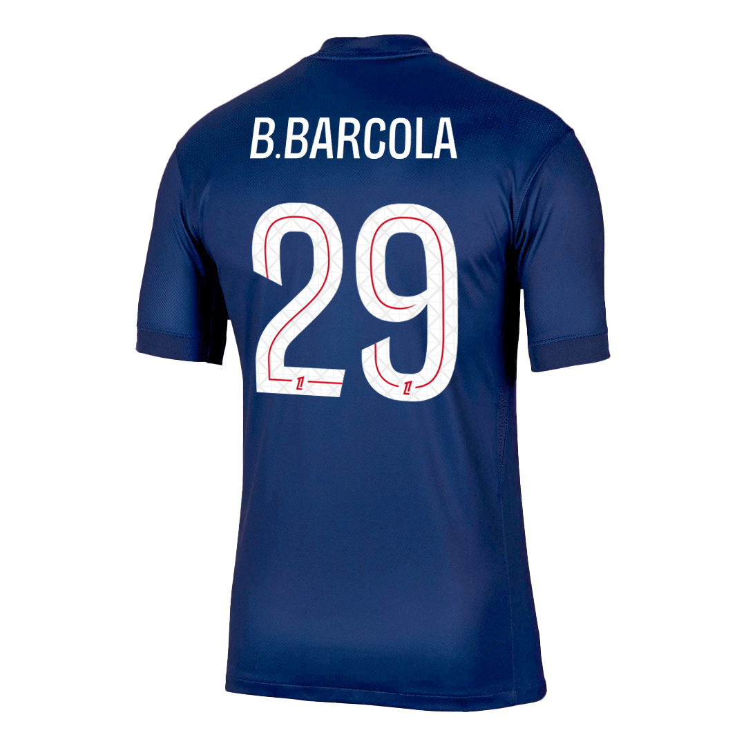 Soccer Kits B.BARCOLA #29 PSG Home Soccer Jersey 2025/26 Navy