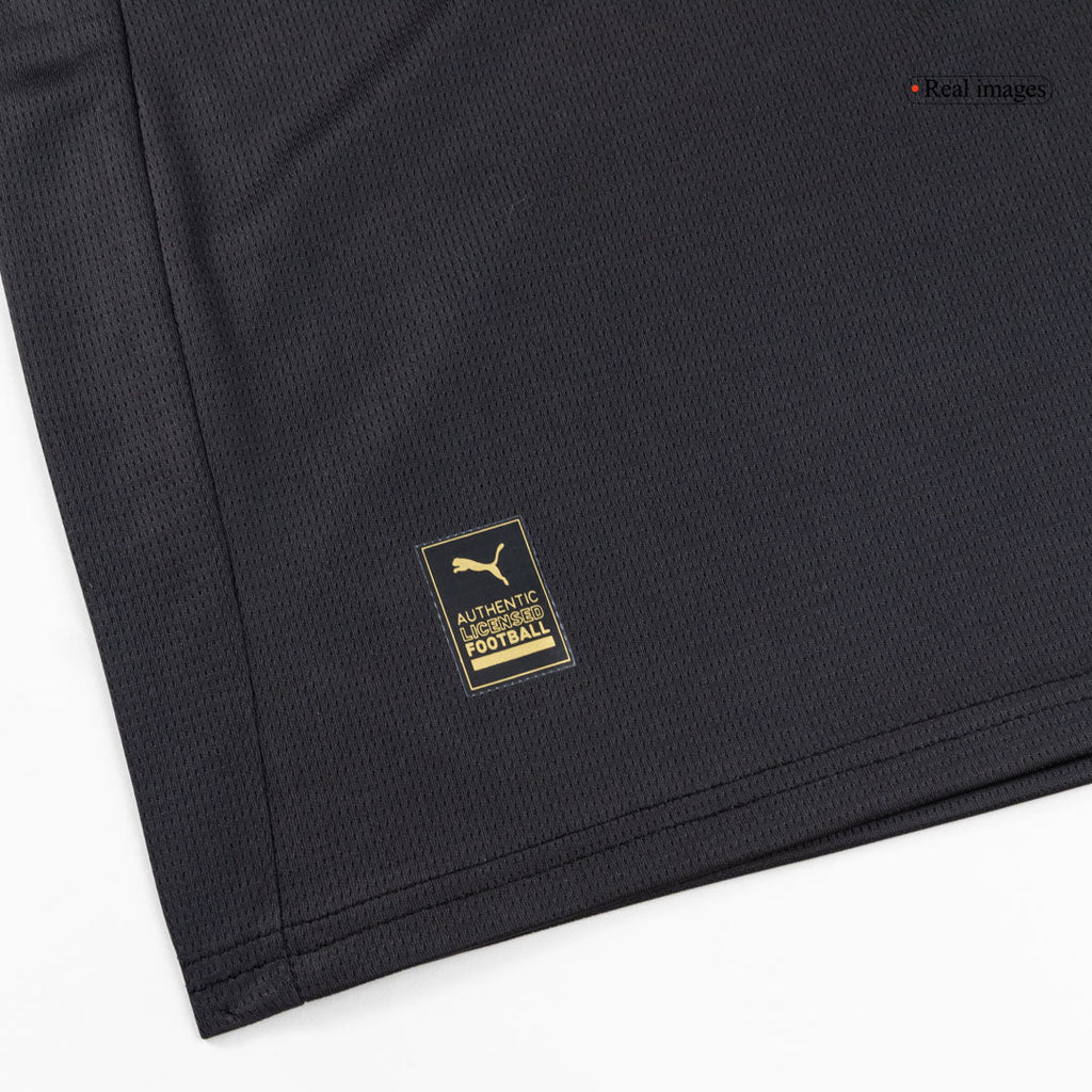 Camiseta de visitante del Manchester City para niño (camiseta y pantalón corto) 2025/26, color negro