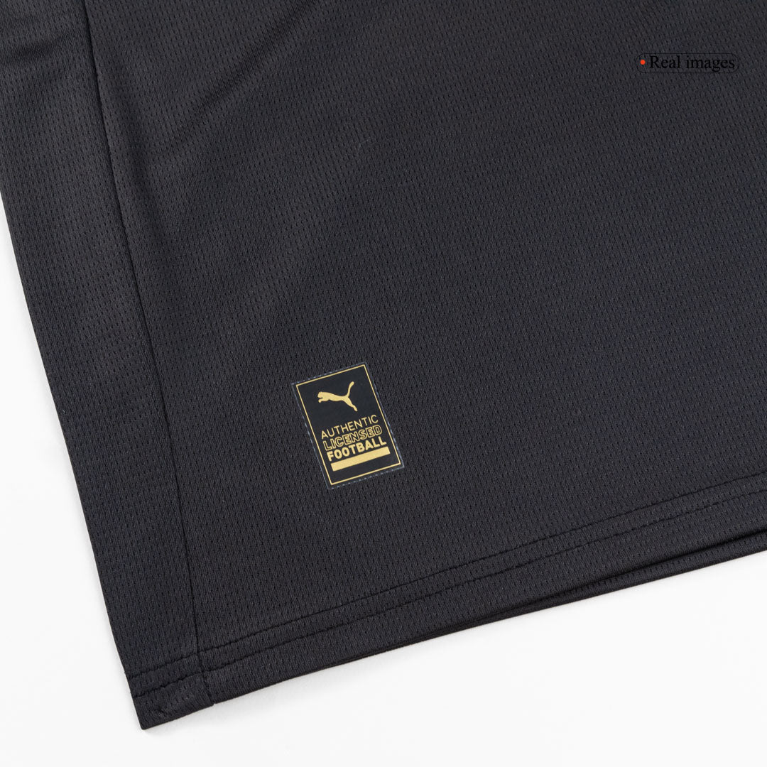 Camiseta de visitante del Manchester City para niño (camiseta y pantalón corto) 2025/26, color negro