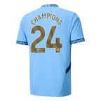 Soccer Kits CHAMPIONS #24 Manchester City Home Football Shirt 2024/25
