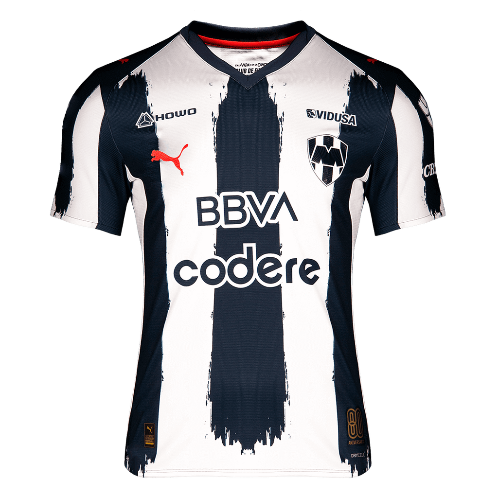 Maillot de football Monterrey Domicile 25/26 Blanc et Bleu Marine