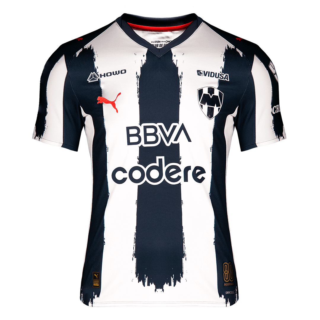 Maillot de football Monterrey Domicile 25/26 Blanc et Bleu Marine
