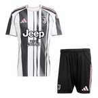 Maillot de football domicile Juventus 2025/26 (maillot + short) noir et blanc