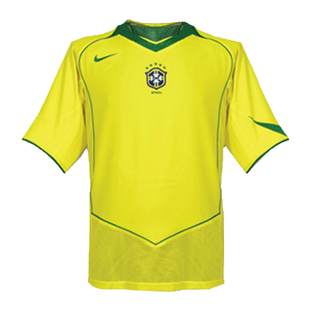 Camiseta de fútbol retro de Brasil 2004 para el hogar