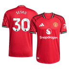 Kits de fútbol ŠEŠKO #30 Camiseta de fútbol local auténtica del Manchester United 2025/26 Roja