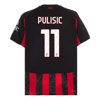 Kits de fútbol PULISIC #11 AC Milan Camiseta de fútbol local 2025/26 Rojo y negro