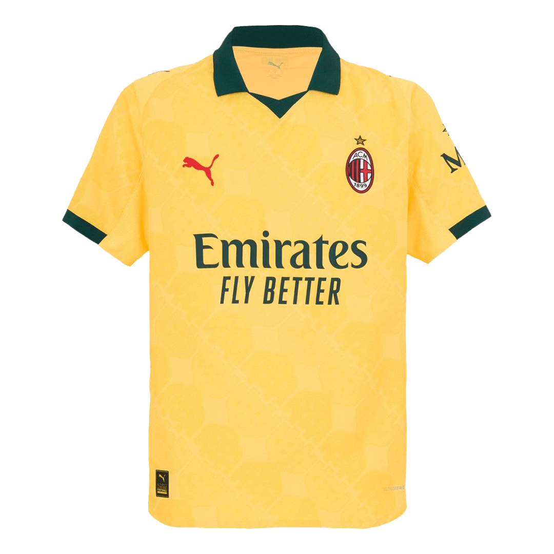 Soccer Kits Authentic AC Milan Third Away Soccer Jersey 2025/26 Yellow