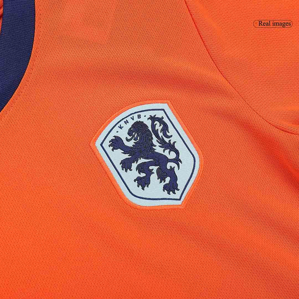 Kits de fútbol para niños: camiseta local de Holanda (camiseta, pantalones cortos y calcetines) para la Eurocopa 2024