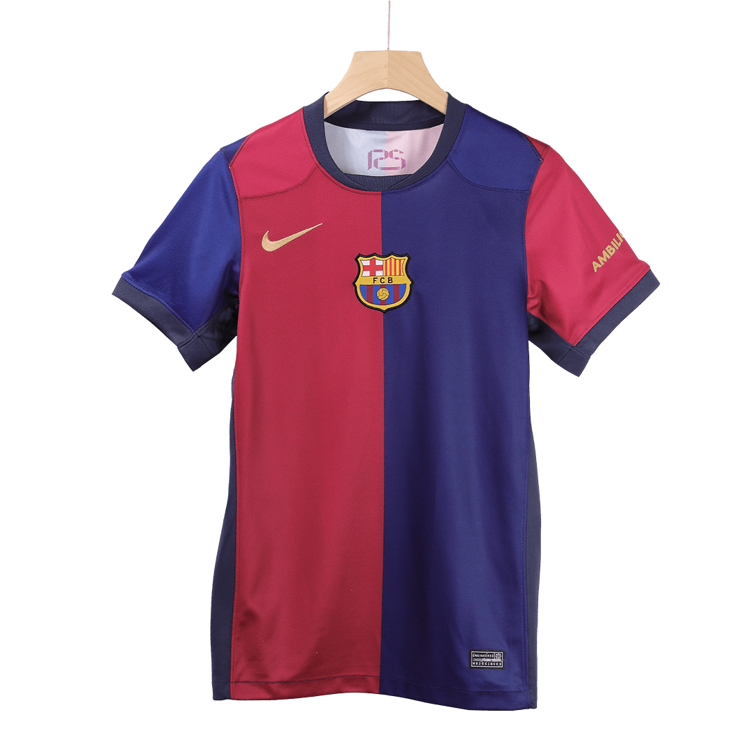 Maillot de football GAVI #6 Barcelone Domicile 2024/25 - Logo Spotify sans texte