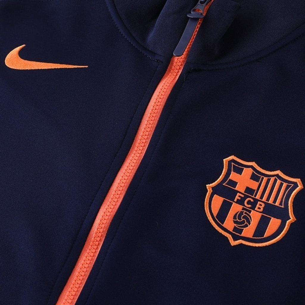 Soccer Kits 25/26 Barcelona Training Jacket Kit(Jacket+Pants) Navy&Orange