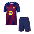 Soccer Kits Barcelona Home Soccer Jersey Kit(Jersey+Shorts) 2025/26 Red&Blue