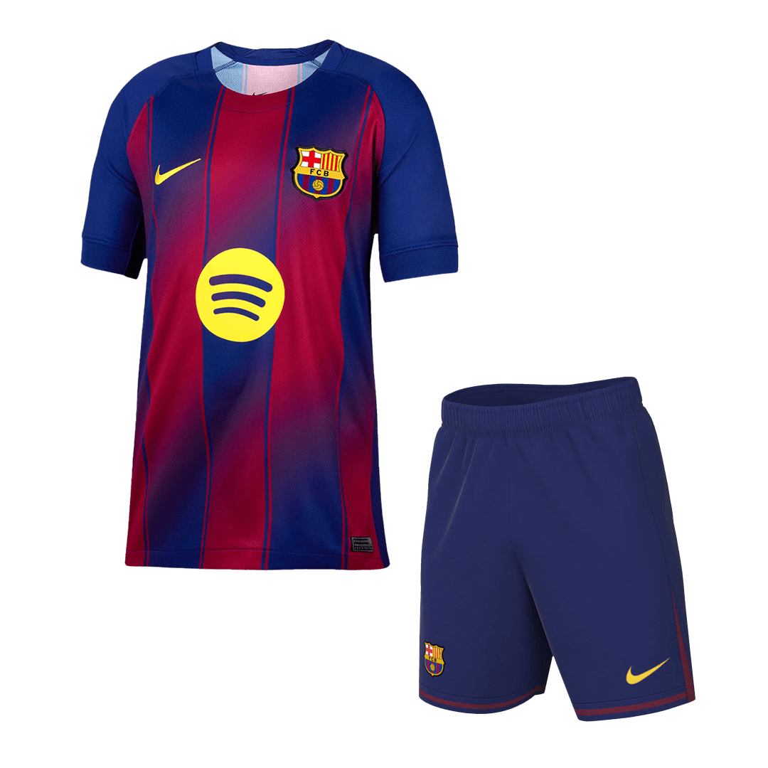 Soccer Kits Barcelona Home Soccer Jersey Kit(Jersey+Shorts) 2025/26 Red&Blue