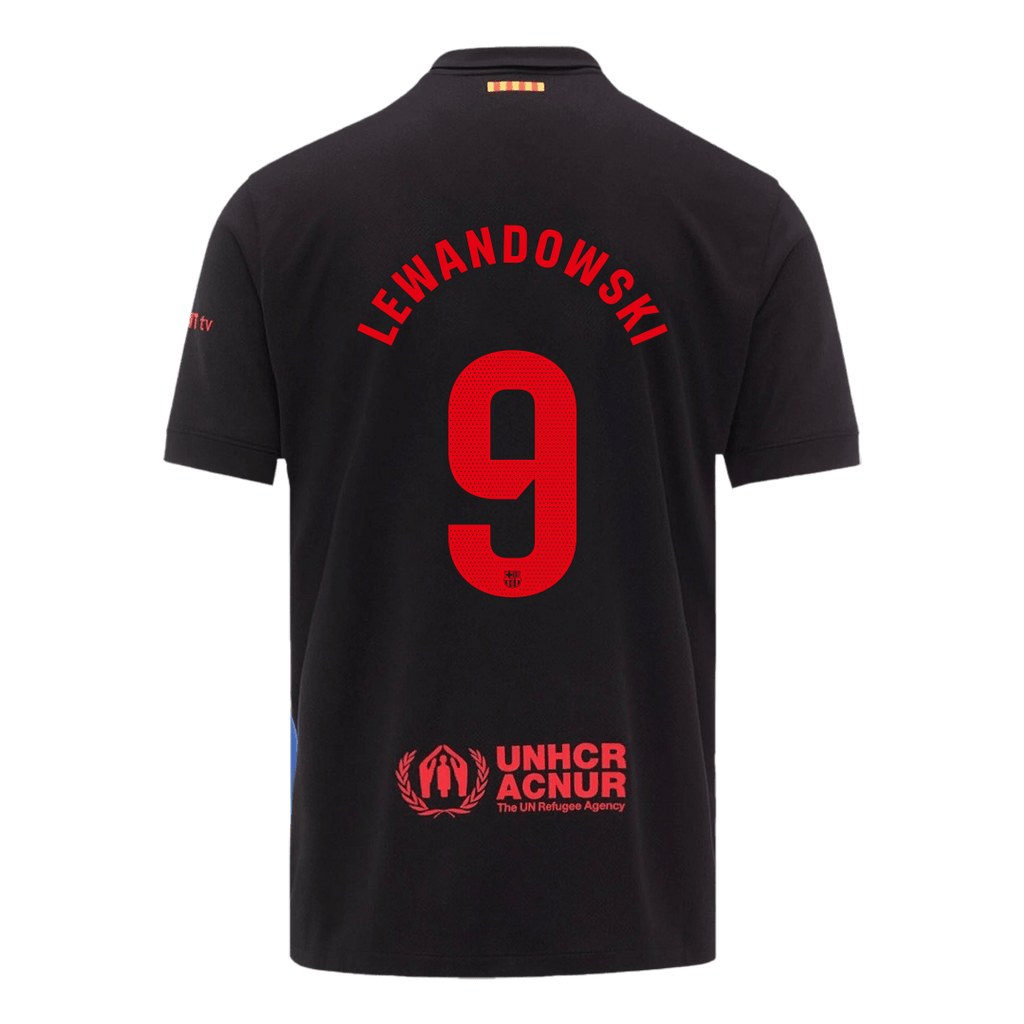 Maillot de football LEWANDOWSKI #9 Barcelone Extérieur 2024/25